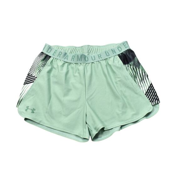 Under Armour Women's M Green Polyester Athletic Shorts Loose Heatgear - Picture 1 of 7